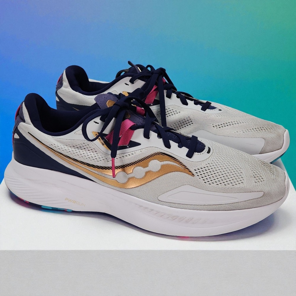 Saucony Mens Guide 15 S20684-40 White Running Shoes Sneakers Size 12.5